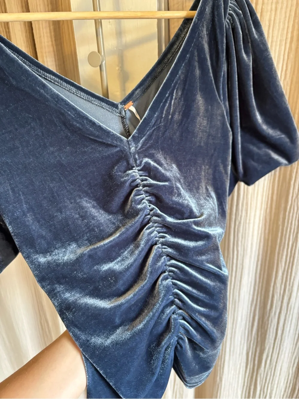 Free People Velour Blouse- XS
